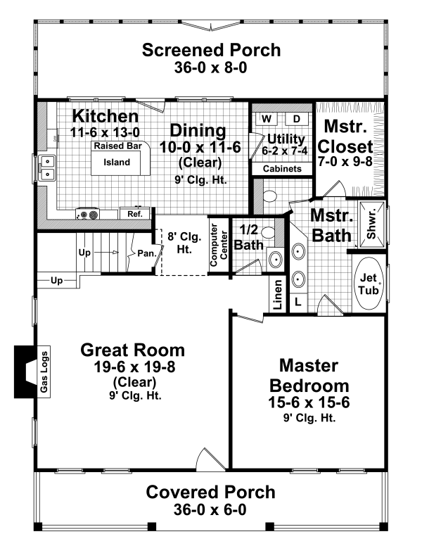 Main Floor Plan for House Plan #211091