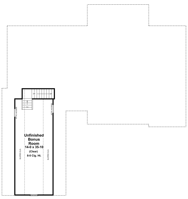 Second Floor Plan for House Plan #213202