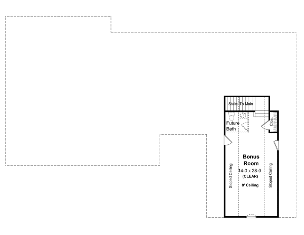 Second Floor Plan for House Plan #215202