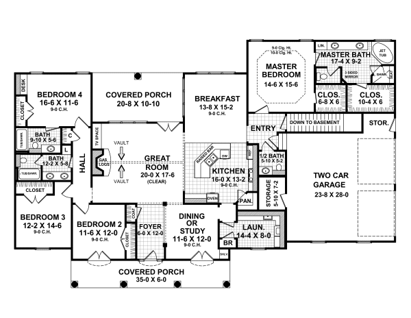 Main Floor Plan for House Plan #212062