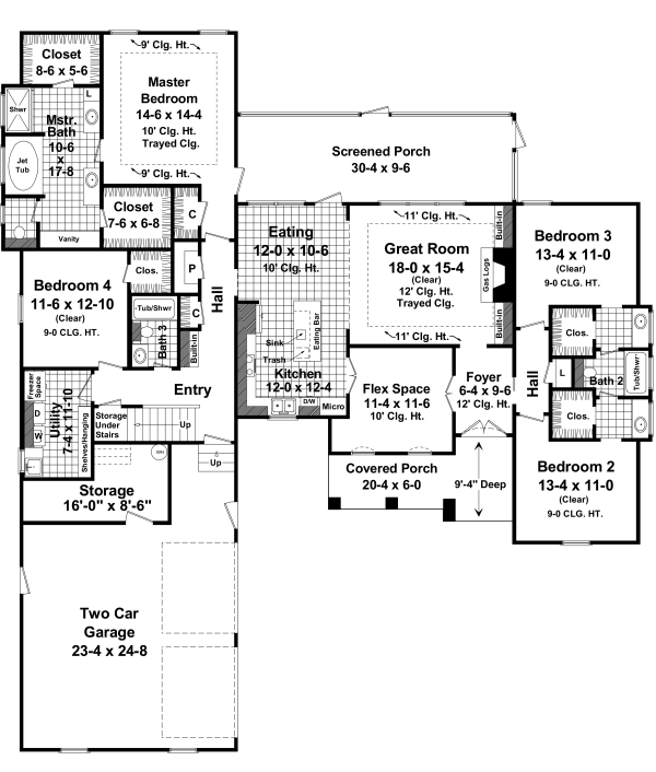 Main Floor Plan for House Plan #212052