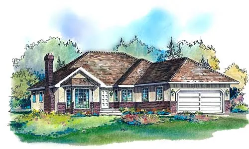 Full Rendering for House Plan #131698