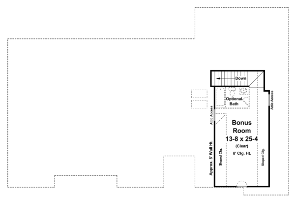 Second Floor Plan for House Plan #212991