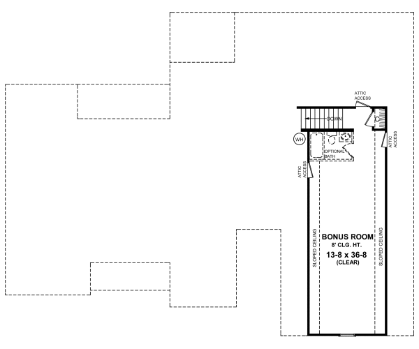 Second Floor Plan for House Plan #213152