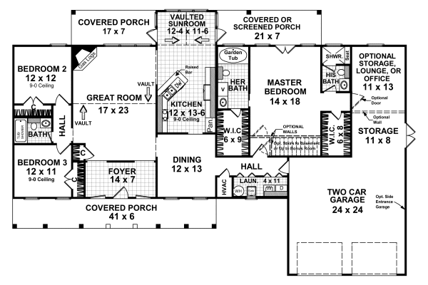 Main Floor Plan for House Plan #210012