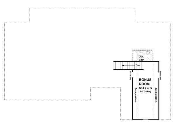 Second Floor Plan for House Plan #210012