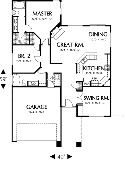 Main Floor Plan for House Plan #321231