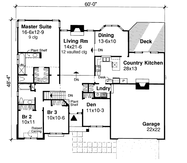 Main Floor Plan for House Plan #299008