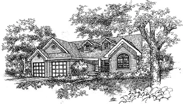 Full Rendering for House Plan #296000