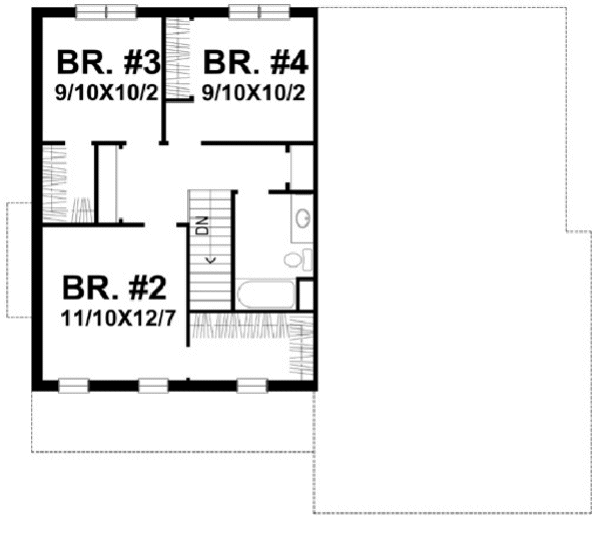 Second Floor Plan for House Plan #296022