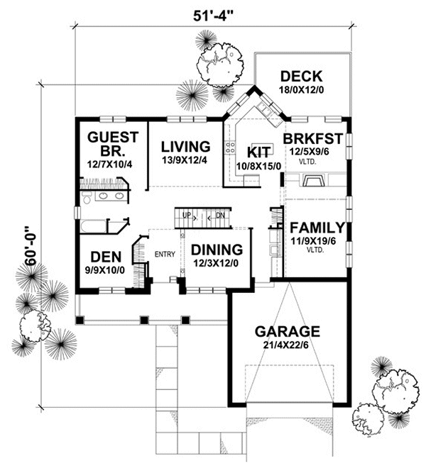 Main Floor Plan for House Plan #299022