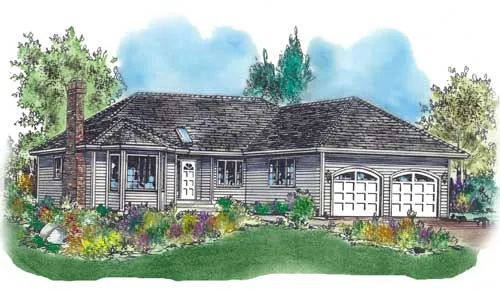 Full Rendering for House Plan #131009