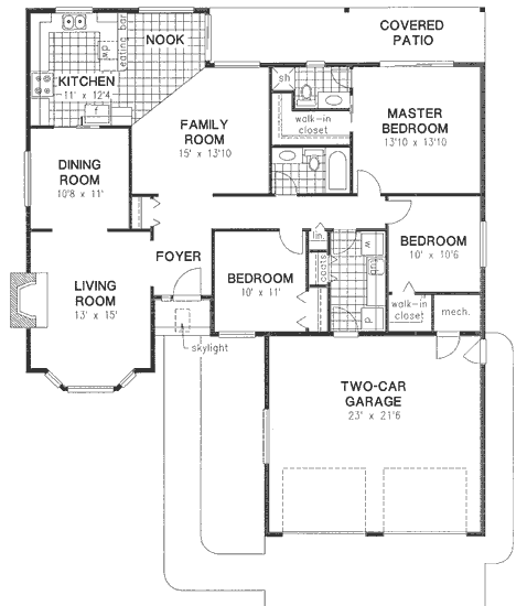Main Floor Plan for House Plan #131009