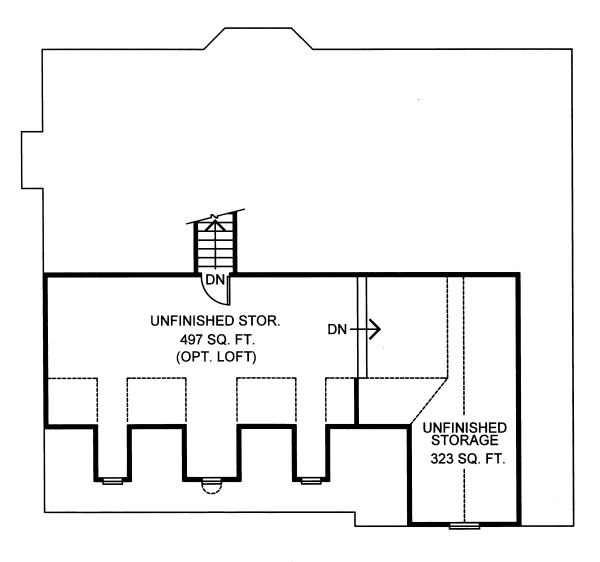 Second Floor Plan for House Plan #154376