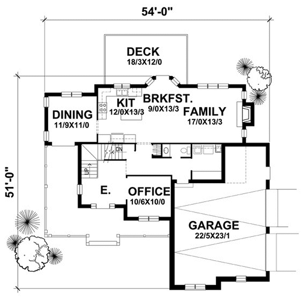 Main Floor Plan for House Plan #295522