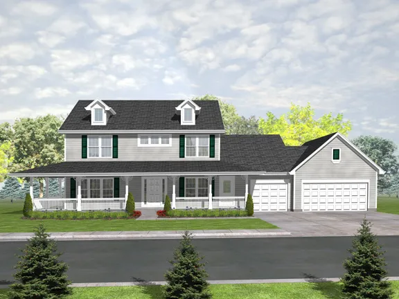 Full Rendering for House Plan #291222