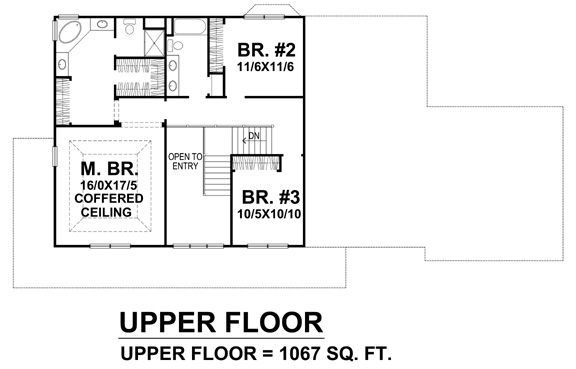 Second Floor Plan for House Plan #291222