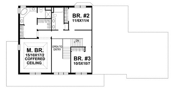 Second Floor Plan for House Plan #294522