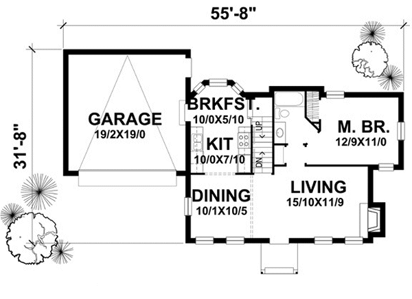Main Floor Plan for House Plan #290522