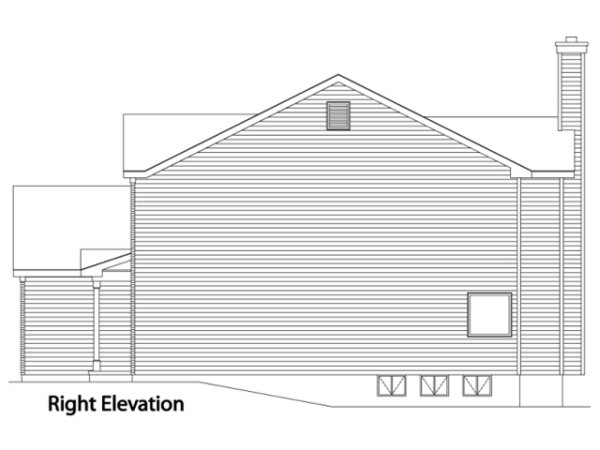 Right Elevation for House Plan #415002