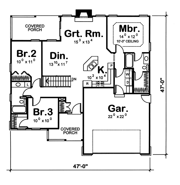 Main Floor Plan for House Plan #157876