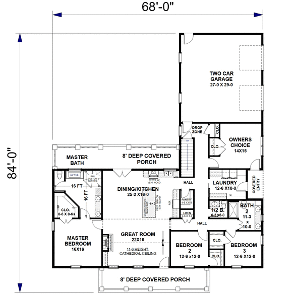 Main Floor Plan for House Plan #431842