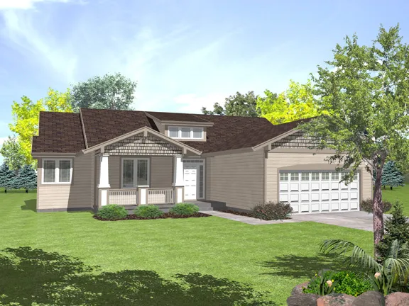 Full Rendering for House Plan #298522