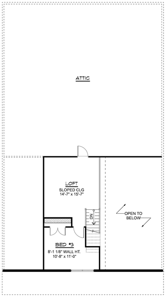 Second Floor Plan for House Plan #759661