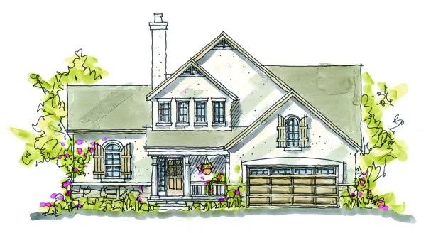 Full Rendering for House Plan #158058