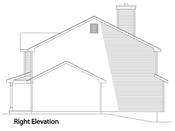 Right Elevation for House Plan #414102