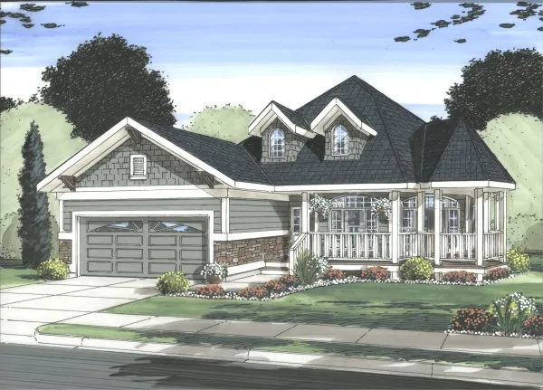 Full Rendering for House Plan #202940