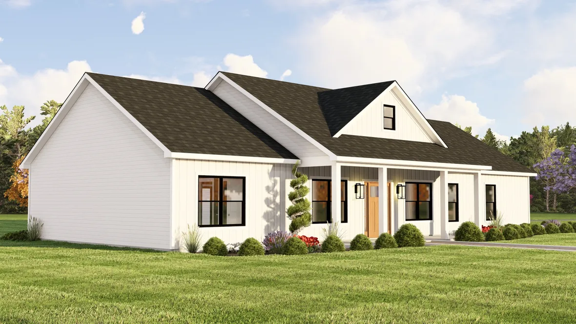 Left Elevation for House Plan #752991