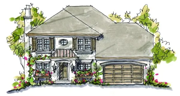 Full Rendering for House Plan #154158