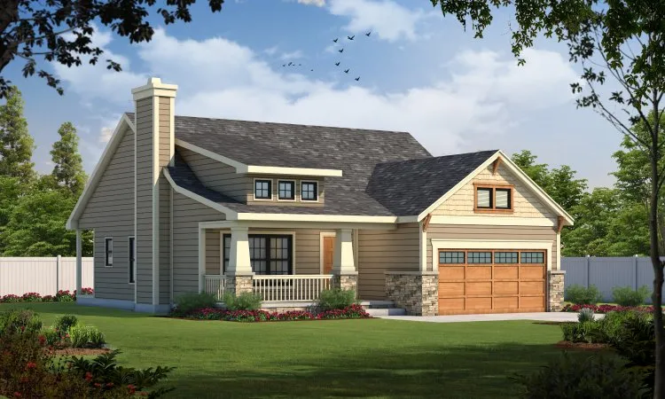 Full Rendering for House Plan #152358