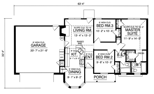 Main Floor Plan for House Plan #443801