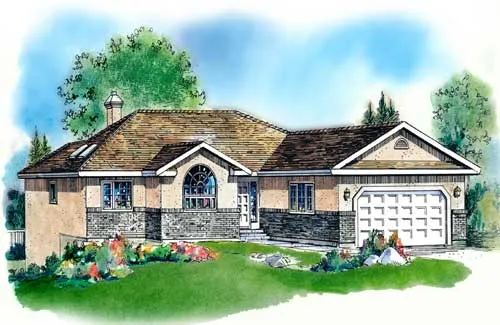 Full Rendering for House Plan #136109