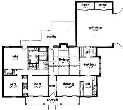 Main Floor Plan for House Plan #370165