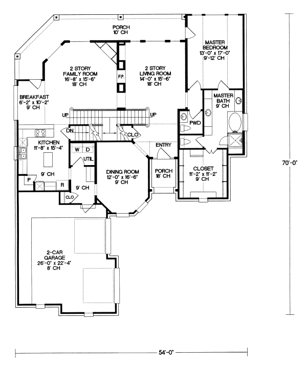 Main Floor Plan for House Plan #158719