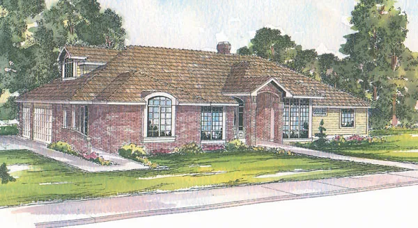 Full Rendering for House Plan #348001
