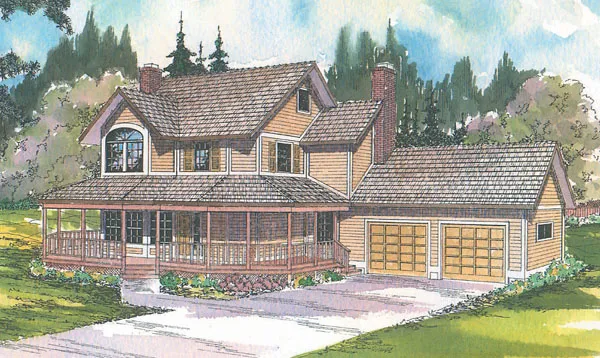 Full Rendering for House Plan #348101