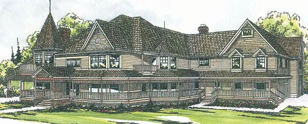 Full Rendering for House Plan #347201