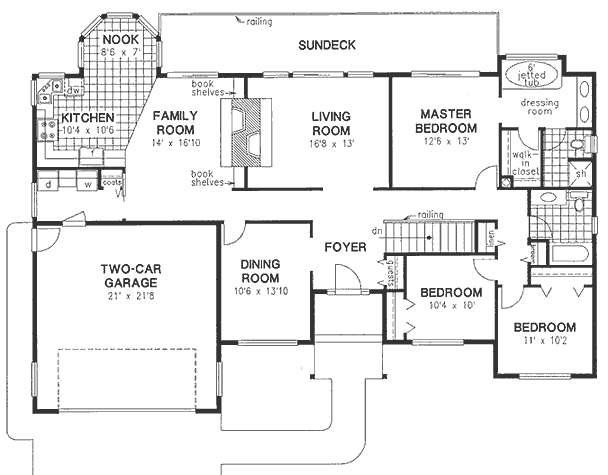 Main Floor Plan for House Plan #134209