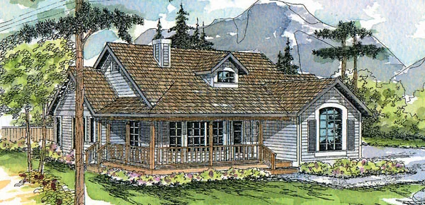 Full Rendering for House Plan #345401