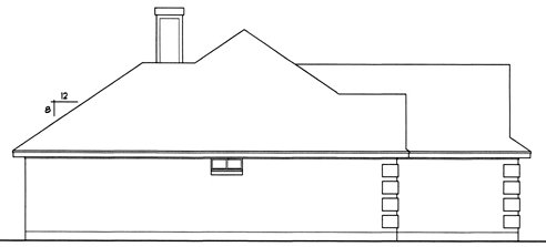 Left Elevation for House Plan #446731