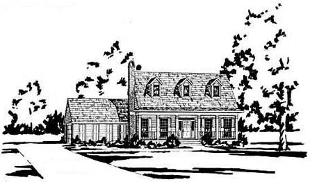Full Rendering for House Plan #371506