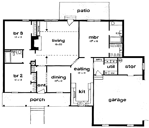 Main Floor Plan for House Plan #378506