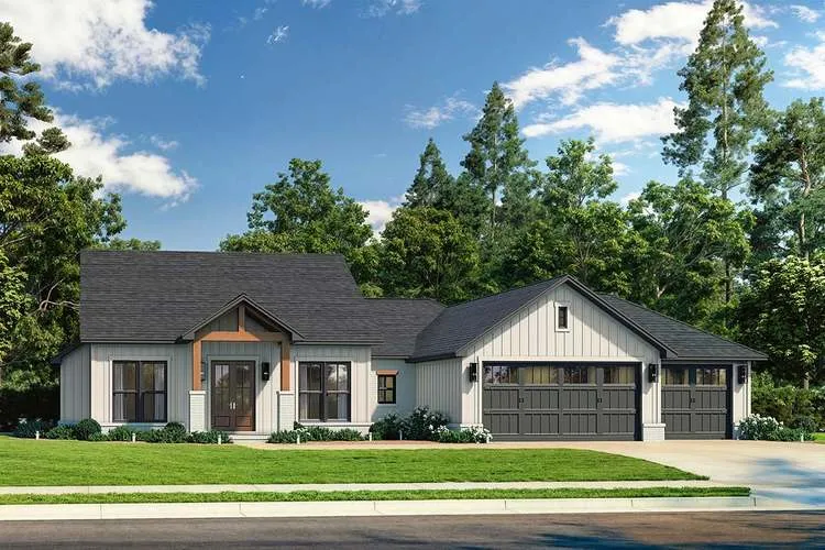 Full Rendering for House Plan #302591
