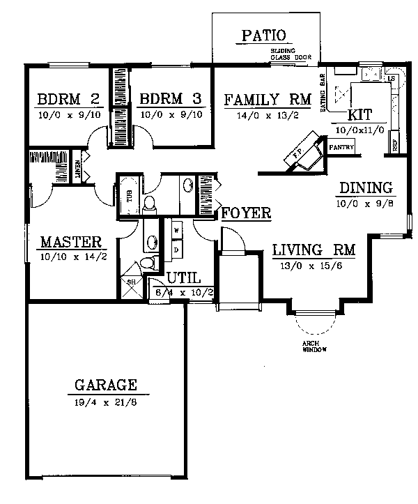 Main Floor Plan for House Plan #236119