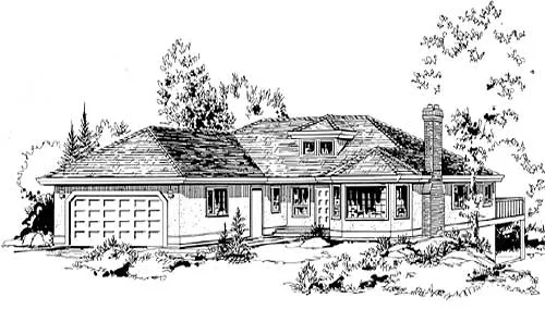 Full Rendering for House Plan #133209