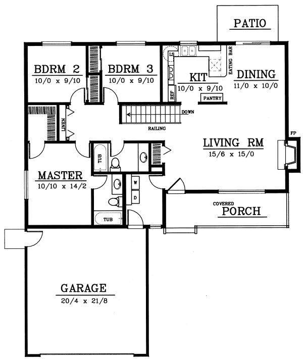 Main Floor Plan for House Plan #230112